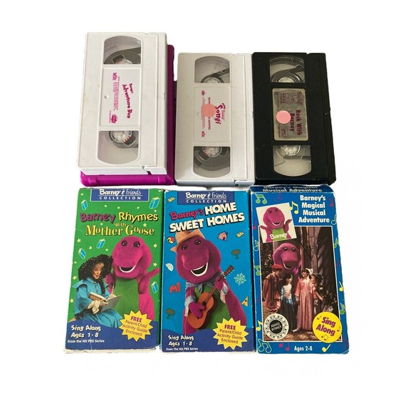 BARNEY the Purple Dinosaur VHS Tapes Lot Of 6 Collection Vtg 90s - Picture 8 of 9